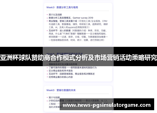 亚洲杯球队赞助商合作模式分析及市场营销活动策略研究